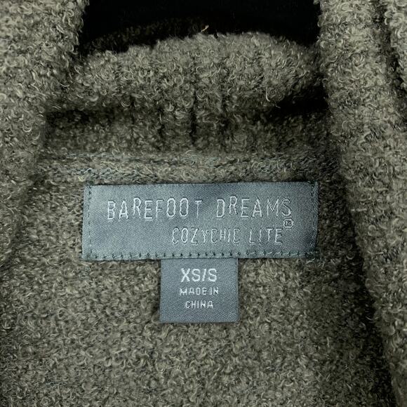 Barefoot Dreams Cozychic Lite Size XS/S Circle Cardigan Sweater Open Front Green - Picture 5 of 6